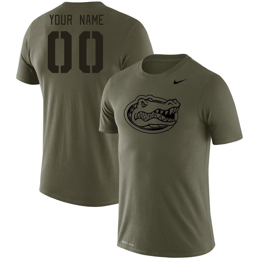 Custom Florida Gators Name And Number College Tshirt-Olive